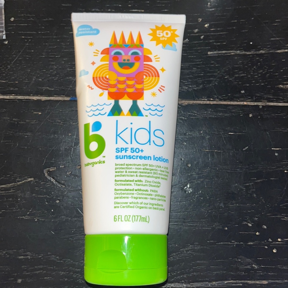 Organic baby sunscreen